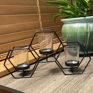 🌵5 for $20🌵Black Metal Geometric Candle Holder